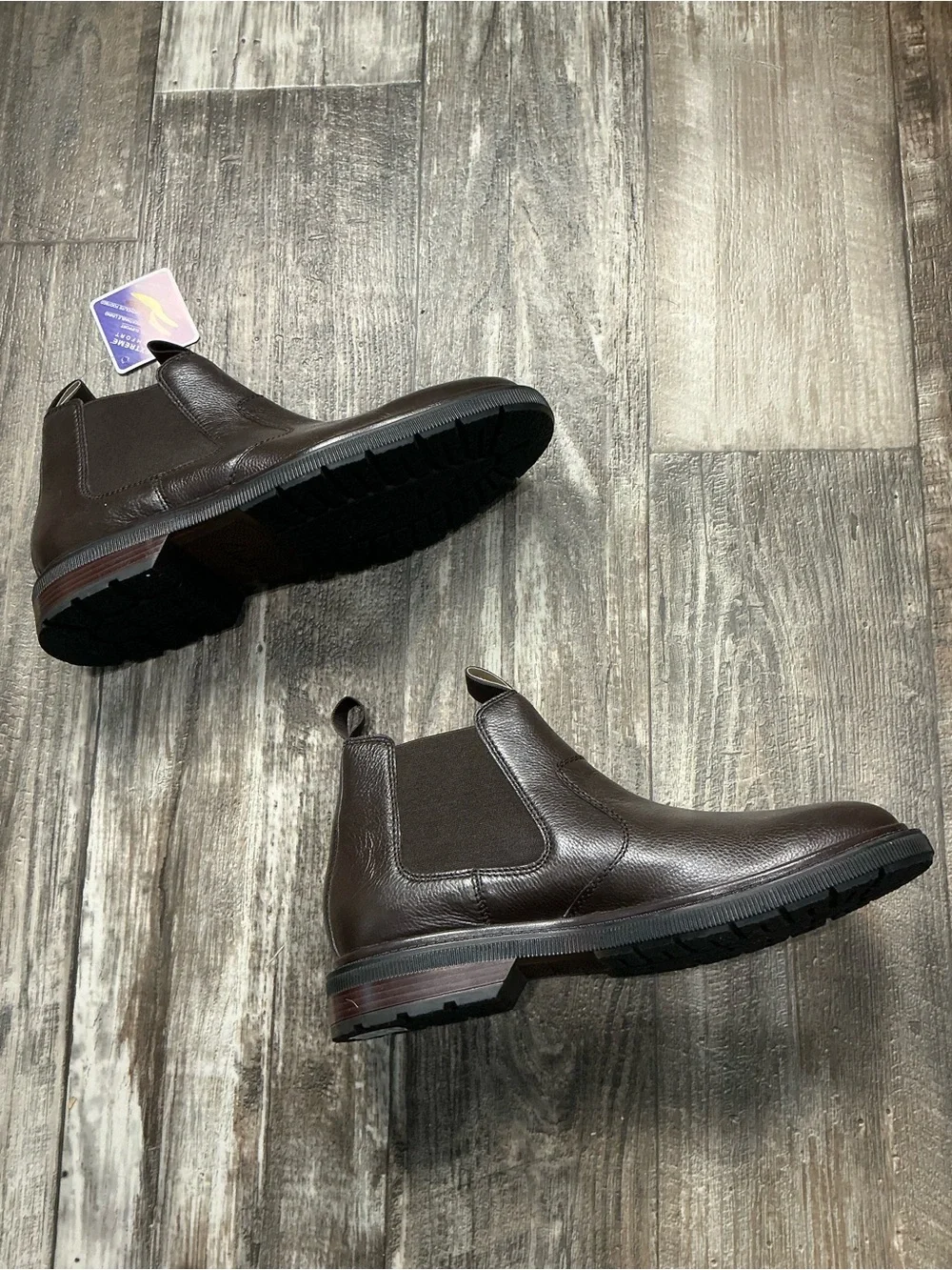 Clarks Men's Dark Brown Leather Chukka Chelsea Boots